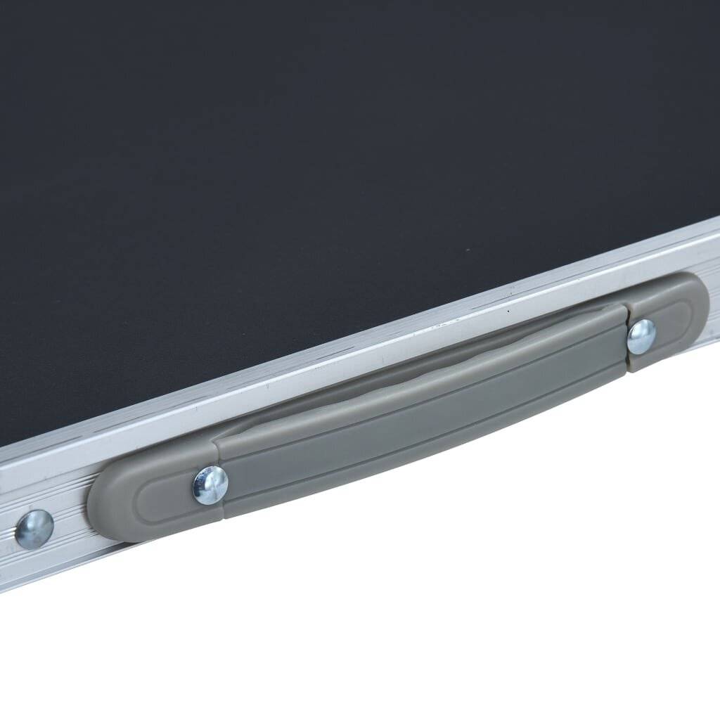 Klappbarer Campingtisch Grau Aluminium 60 x 45 cm-4