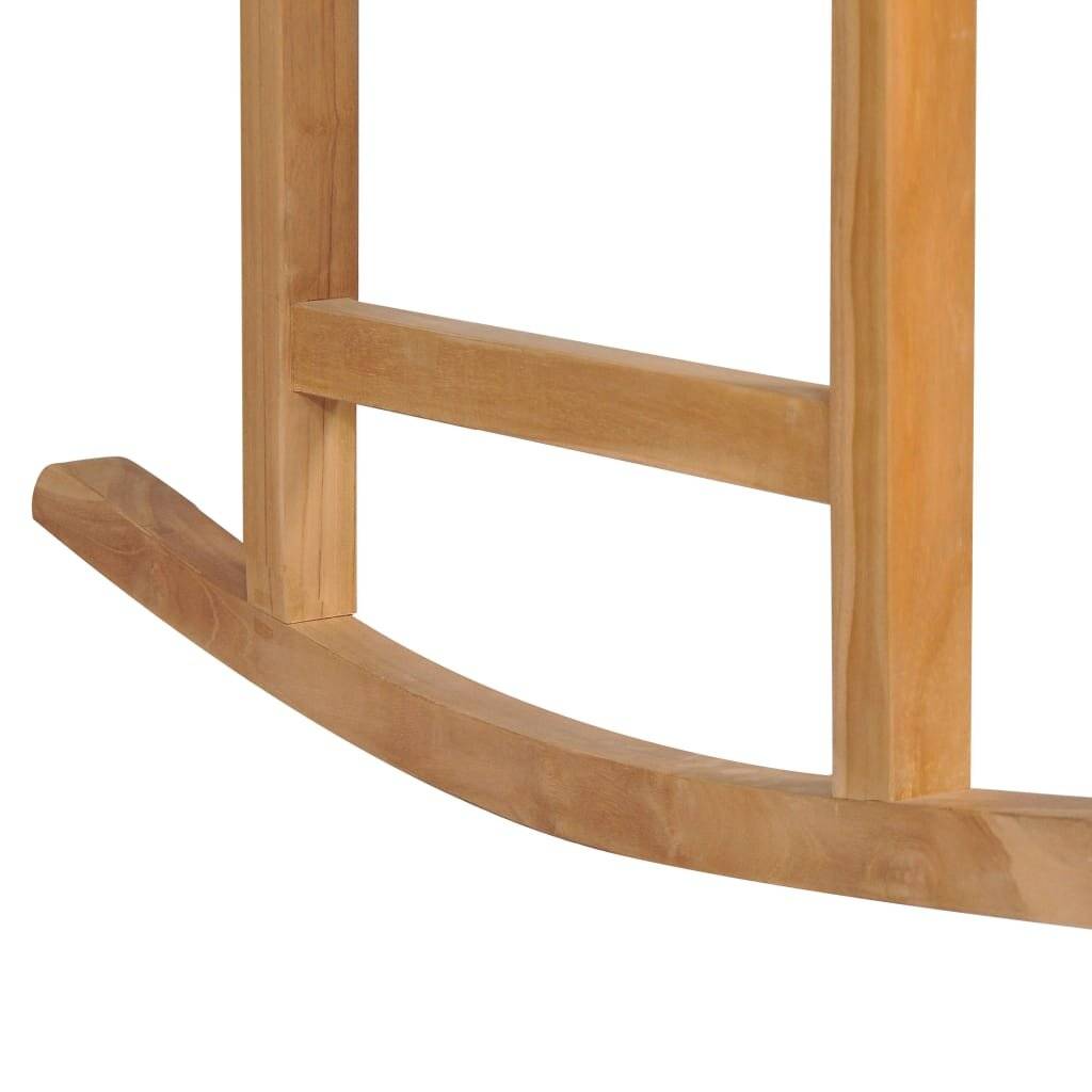 Symbolbild für Schaukelstuhl mit Cremeweißem Kissen Massivholz Teak