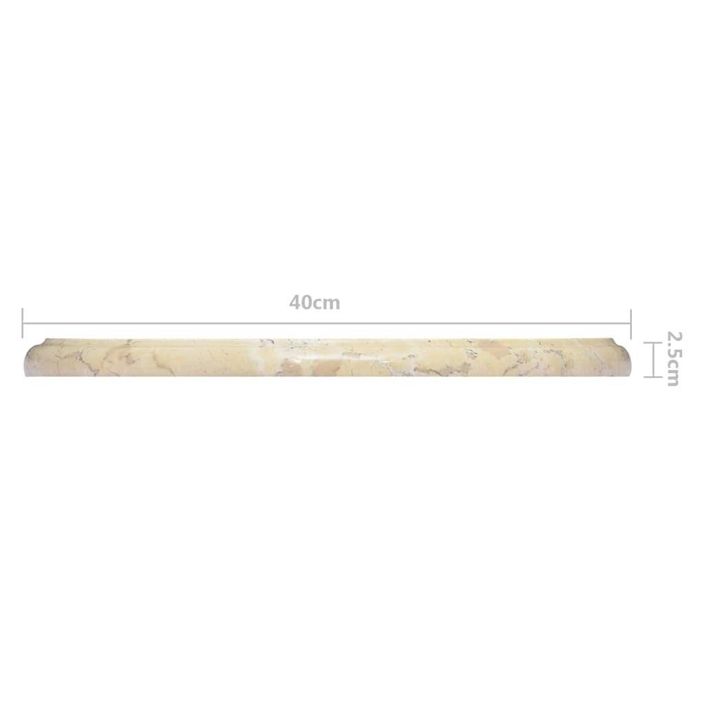 Tischplatte Creme Ø40x2,5 cm Marmor-5