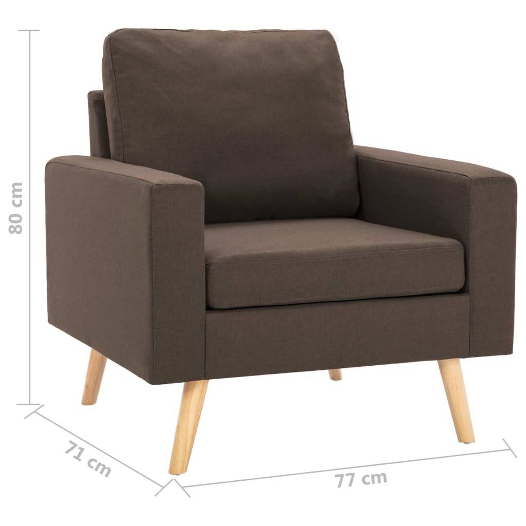 Symbolbild für 2-tlg. Sofagarnitur Stoff Braun