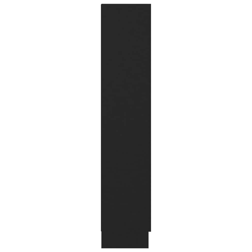 Vitrinenschrank Schwarz 82,5x30,5x150 cm Spanplatte-5