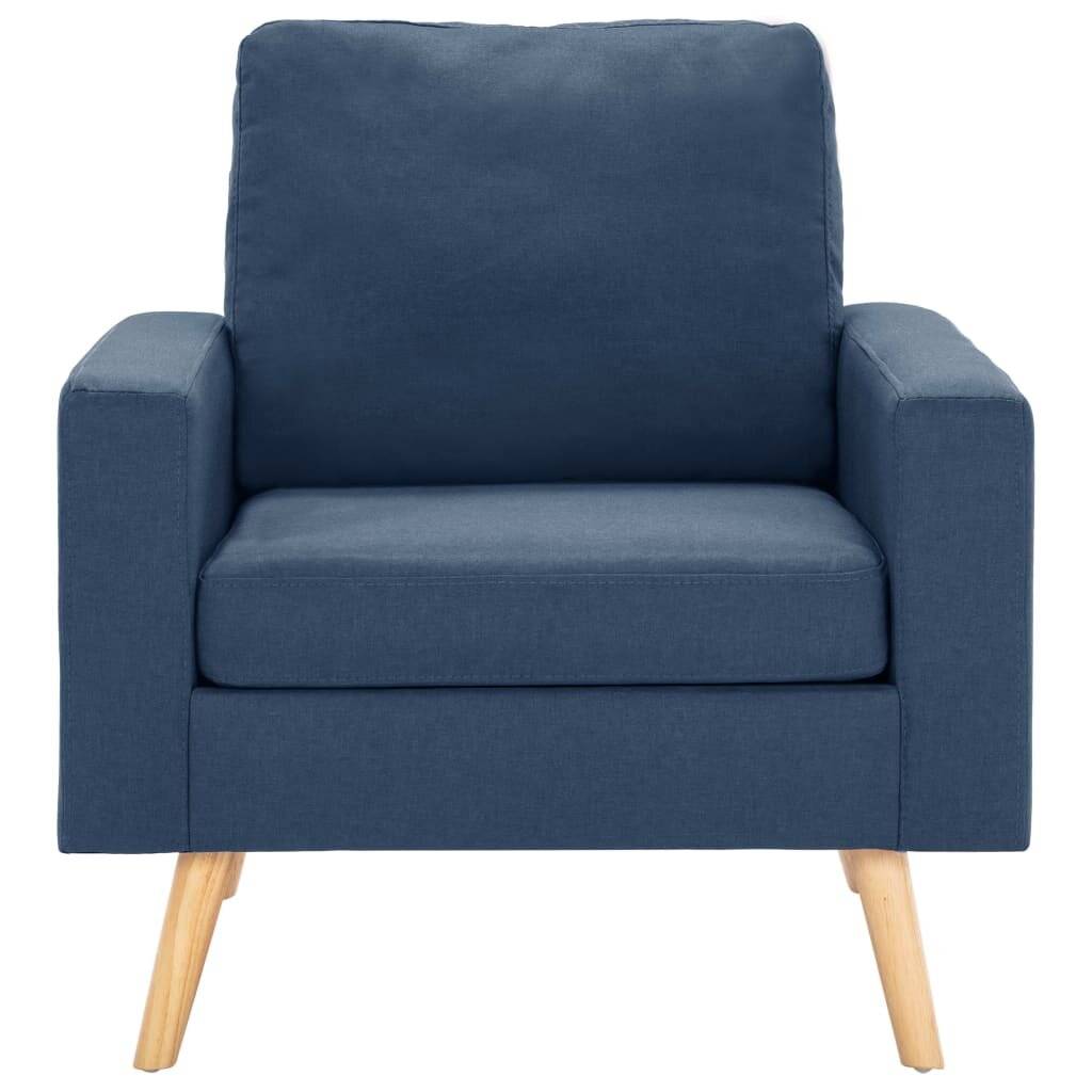 2-tlg. Sofagarnitur Stoff Blau-5