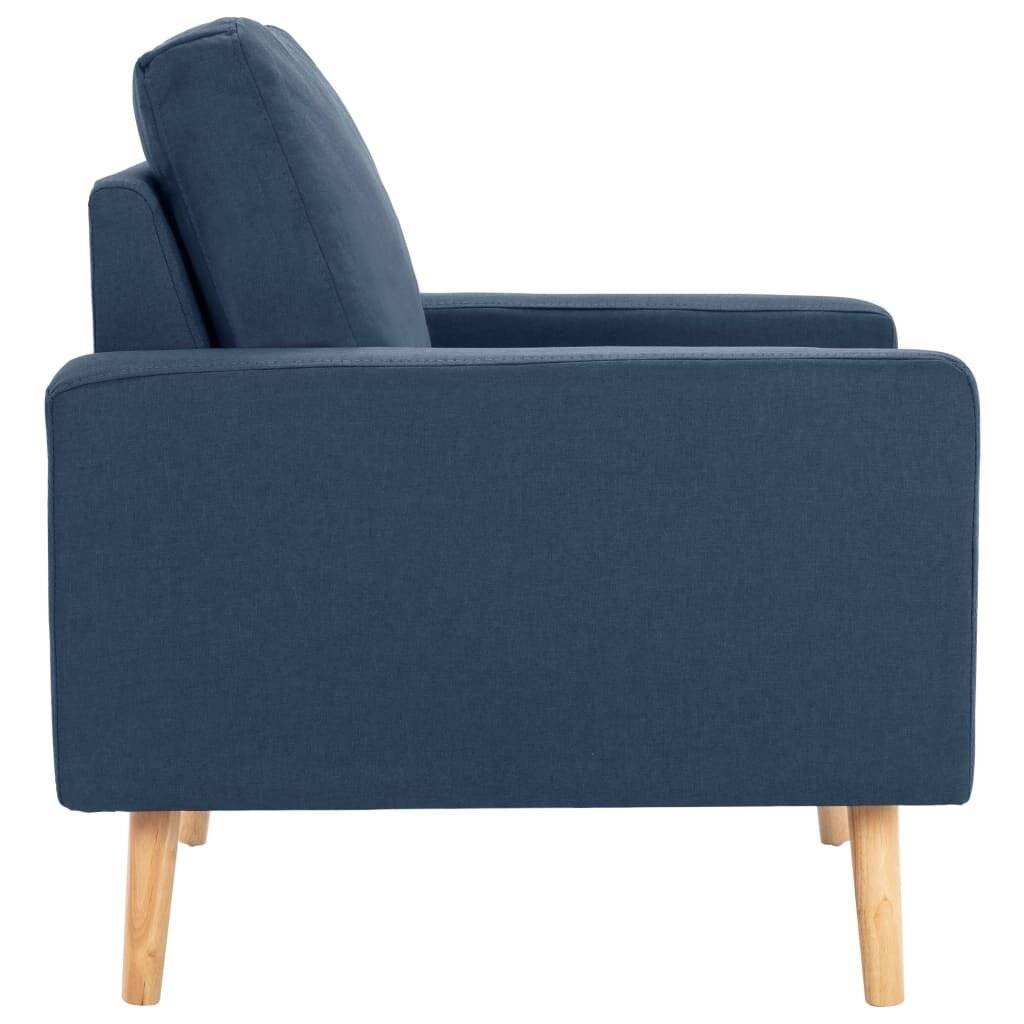 2-tlg. Sofagarnitur Stoff Blau-6