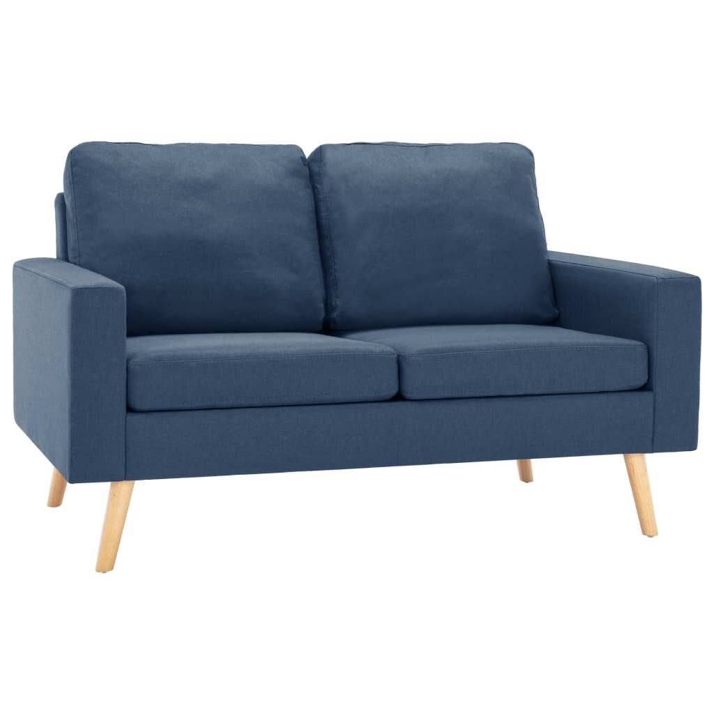 2-tlg. Sofagarnitur Stoff Blau-1