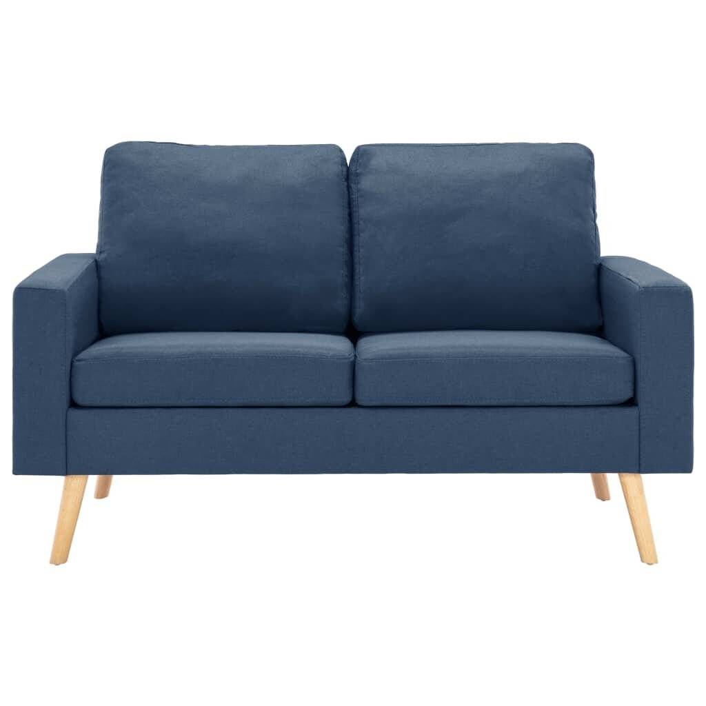 2-tlg. Sofagarnitur Stoff Blau-2