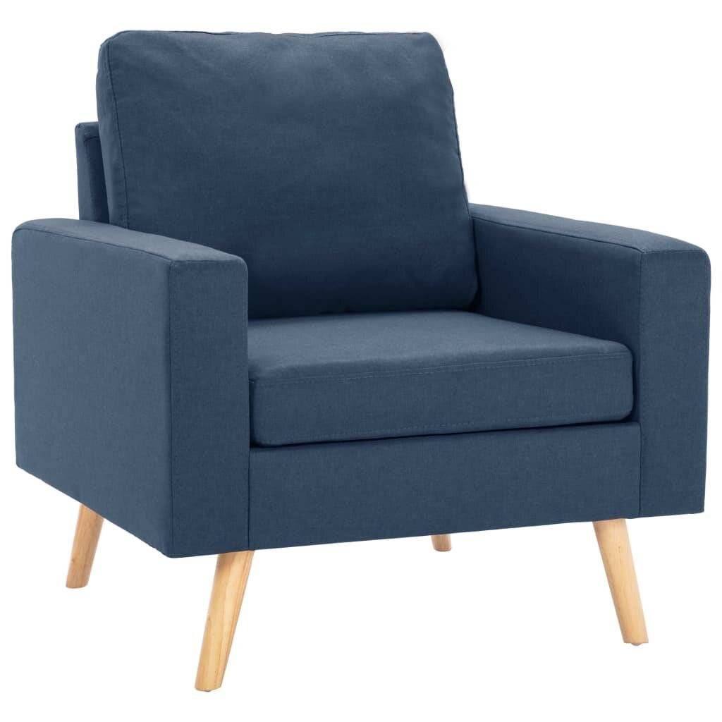 2-tlg. Sofagarnitur Stoff Blau-4