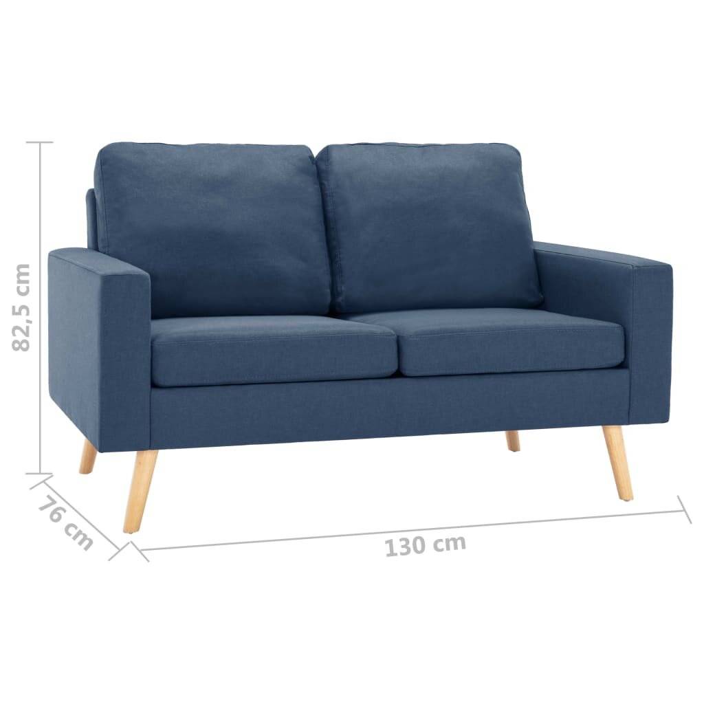 Symbolbild für 2-tlg. Sofagarnitur Stoff Blau