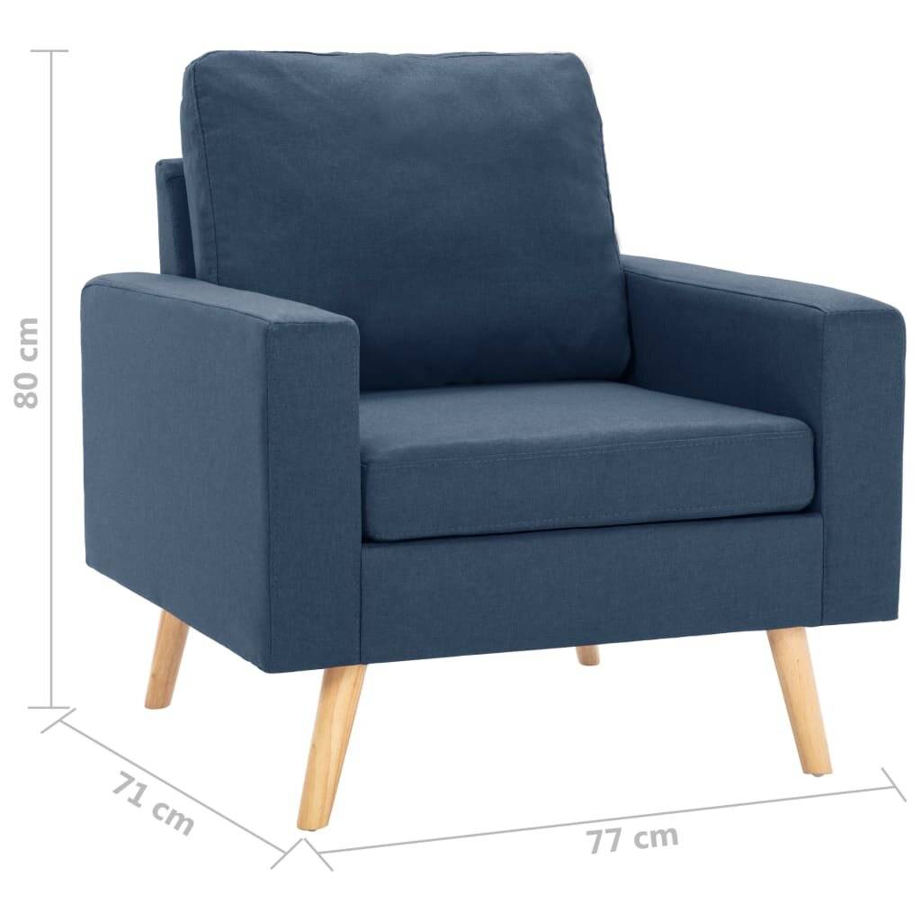 Symbolbild für 2-tlg. Sofagarnitur Stoff Blau