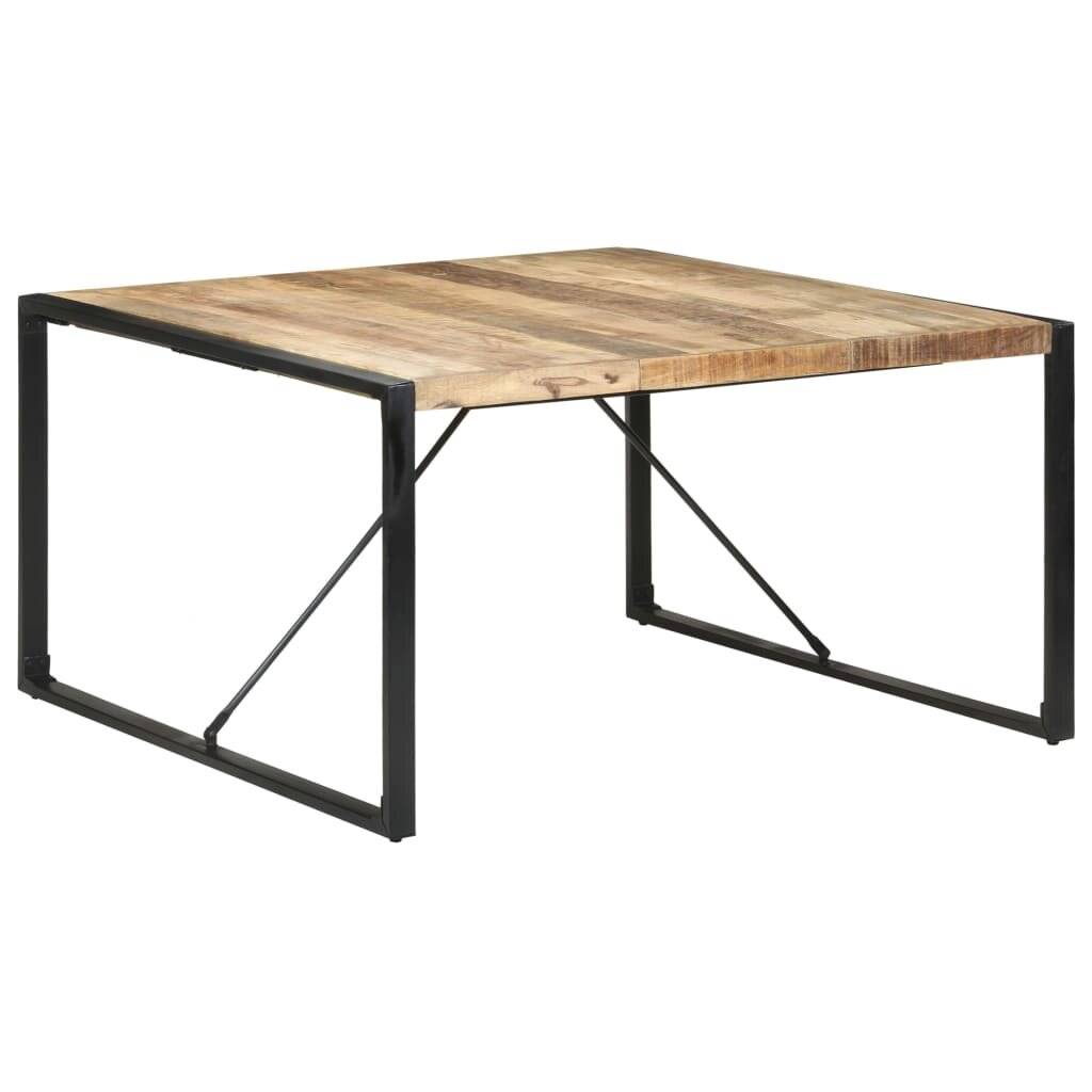 vidaXL Esstisch 140x140x75 cm Raues Mangoholz-6
