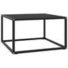 Beistelltisch Schwarz mit Schwarzem Glas 60x60x35 cm