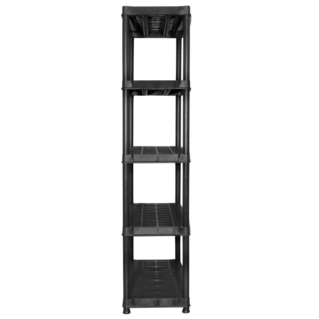vidaXL Lagerregal 5-Tier Schwarz 85x40x185 cm Kunststoff-5