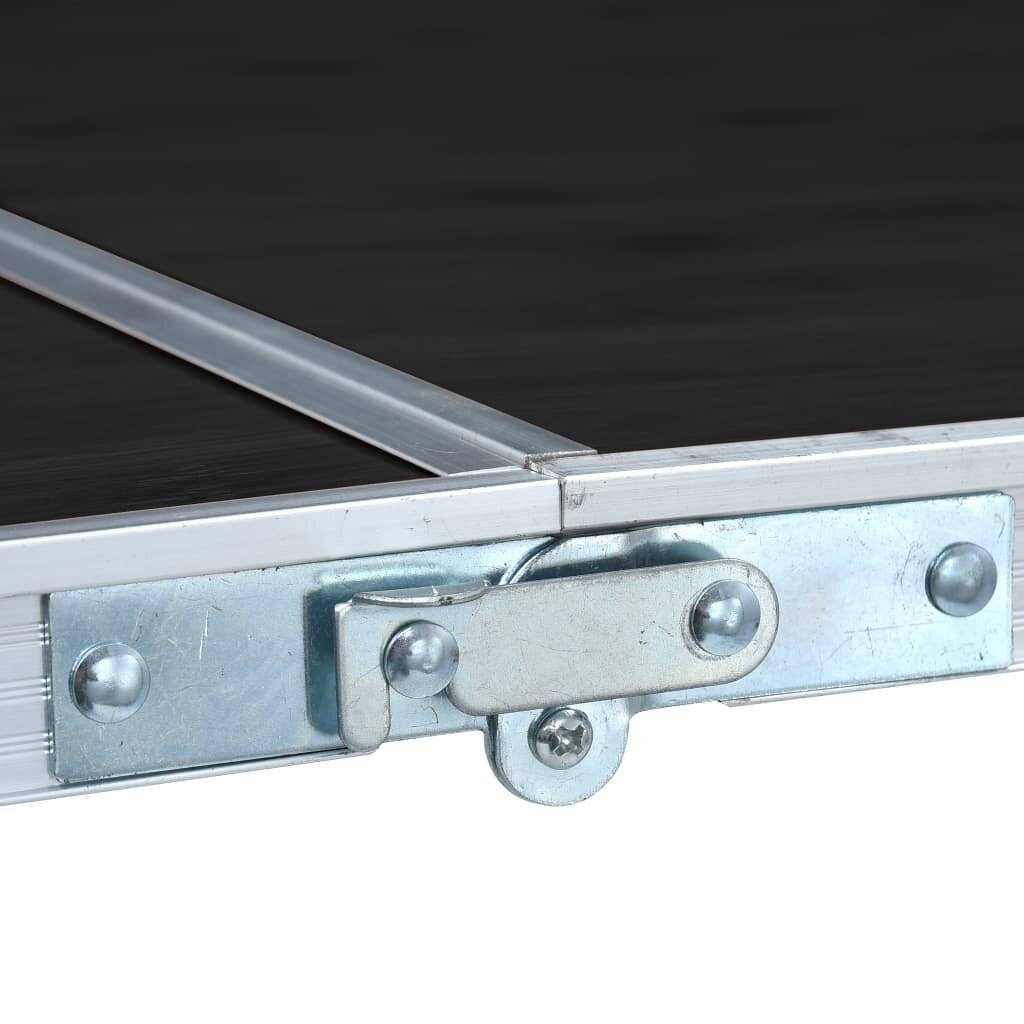 vidaXL Klappbarer Campingtisch Grau Aluminium 240 x 60 cm-5