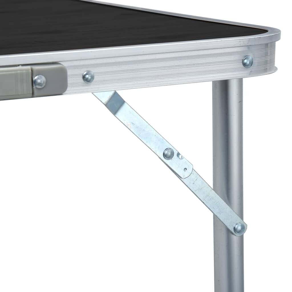 vidaXL Klappbarer Campingtisch Grau Aluminium 240 x 60 cm-6
