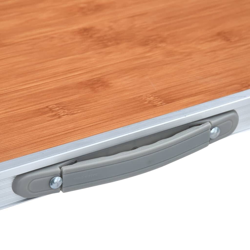 Klappbarer Campingtisch mit Metallrahmen 80 x 60 cm-5