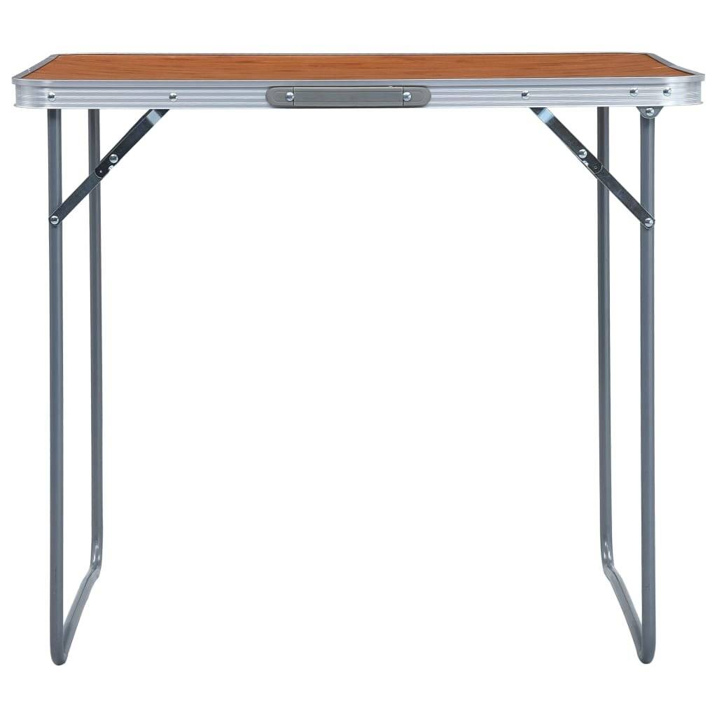 Klappbarer Campingtisch mit Metallrahmen 80 x 60 cm-1