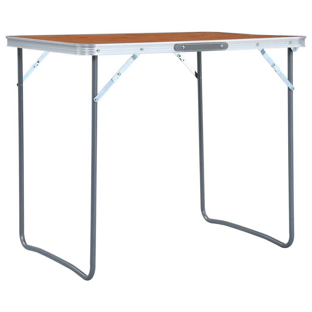 Klappbarer Campingtisch mit Metallrahmen 80 x 60 cm-2