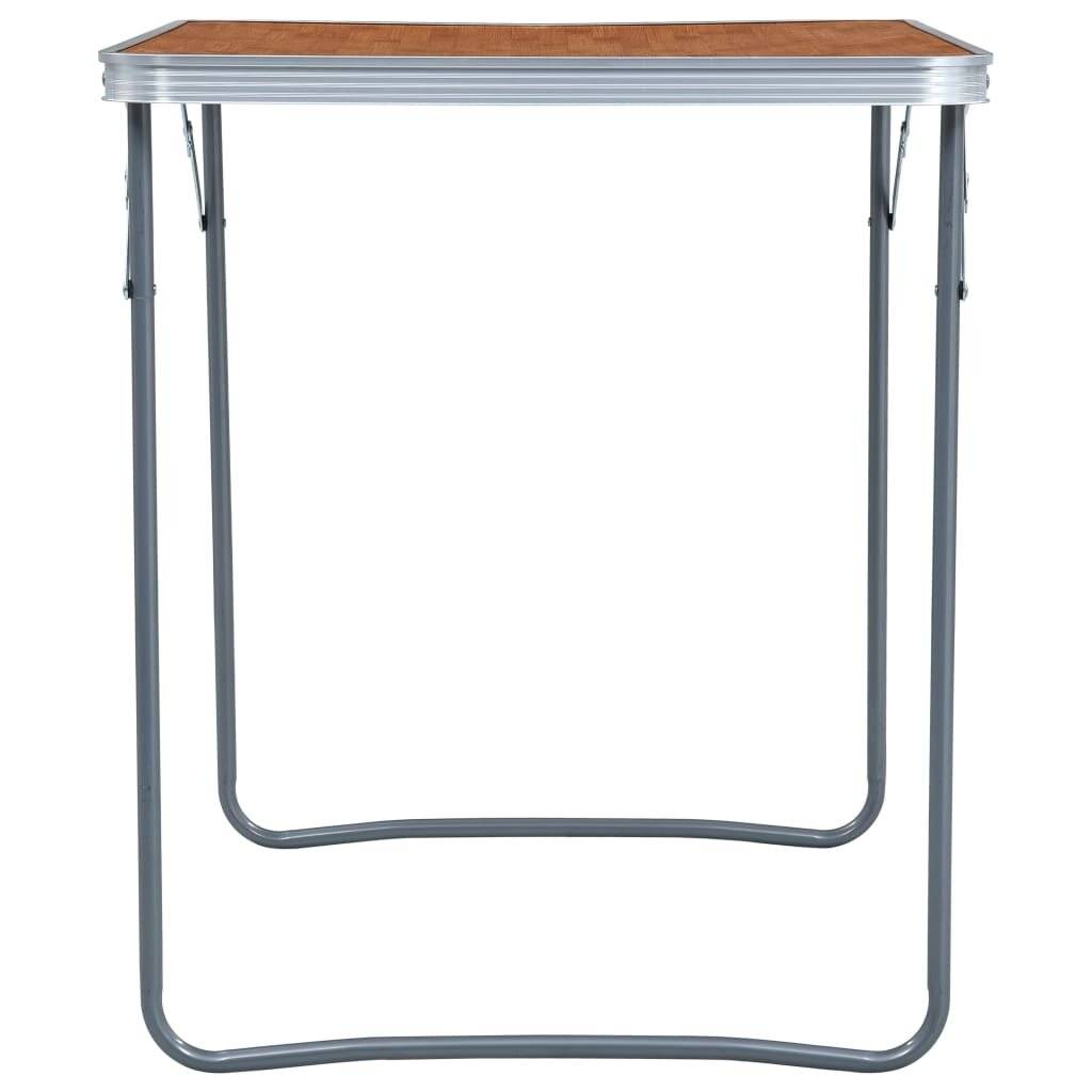 Klappbarer Campingtisch mit Metallrahmen 80 x 60 cm-3