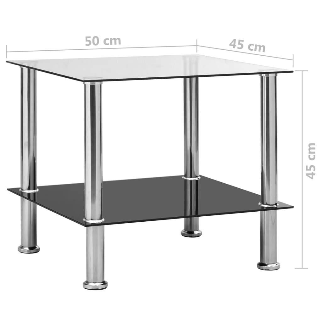 Beistelltisch Transparent 45x50x45 cm Hartglas-5