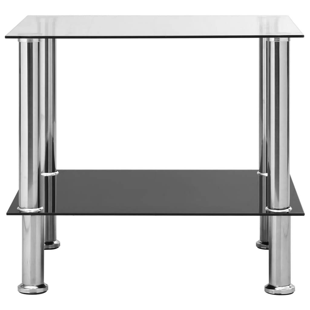 Beistelltisch Transparent 45x50x45 cm Hartglas-1