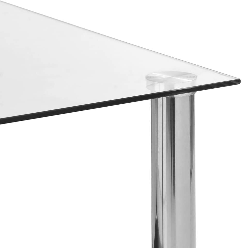 Beistelltisch Transparent 45x50x45 cm Hartglas-2