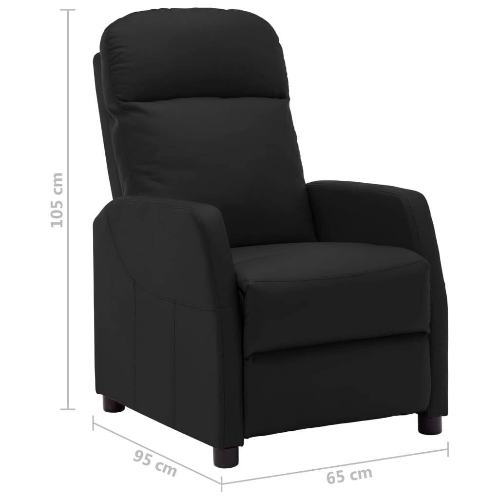 Sessel Schwarz Kunstleder-5