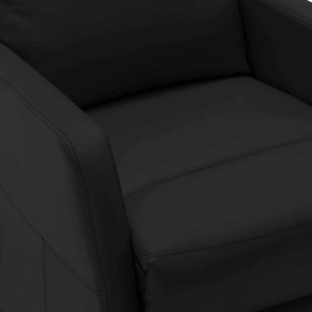 Sessel Schwarz Kunstleder-1