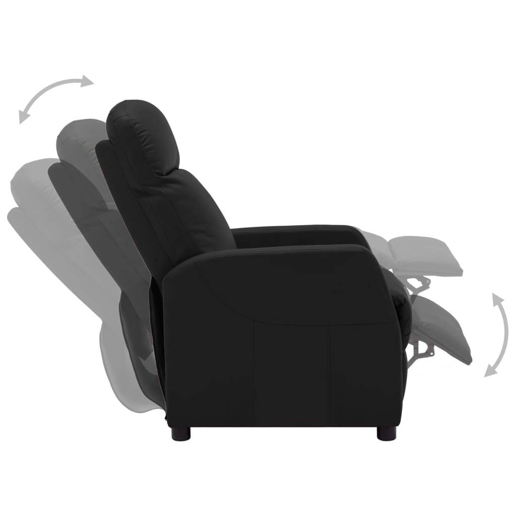Sessel Schwarz Kunstleder-3
