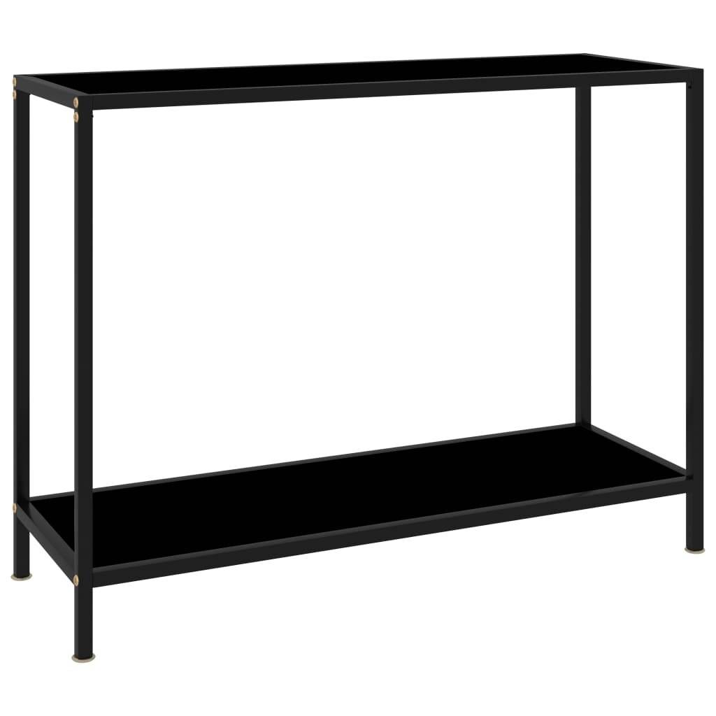 Konsolentisch Schwarz 100x35x75 cm Hartglas-0