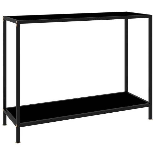 Konsolentisch Schwarz 100x35x75 cm Hartglas