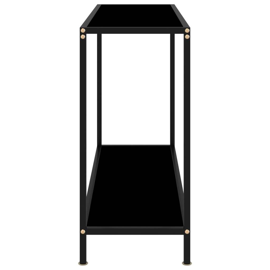 Konsolentisch Schwarz 100x35x75 cm Hartglas-2