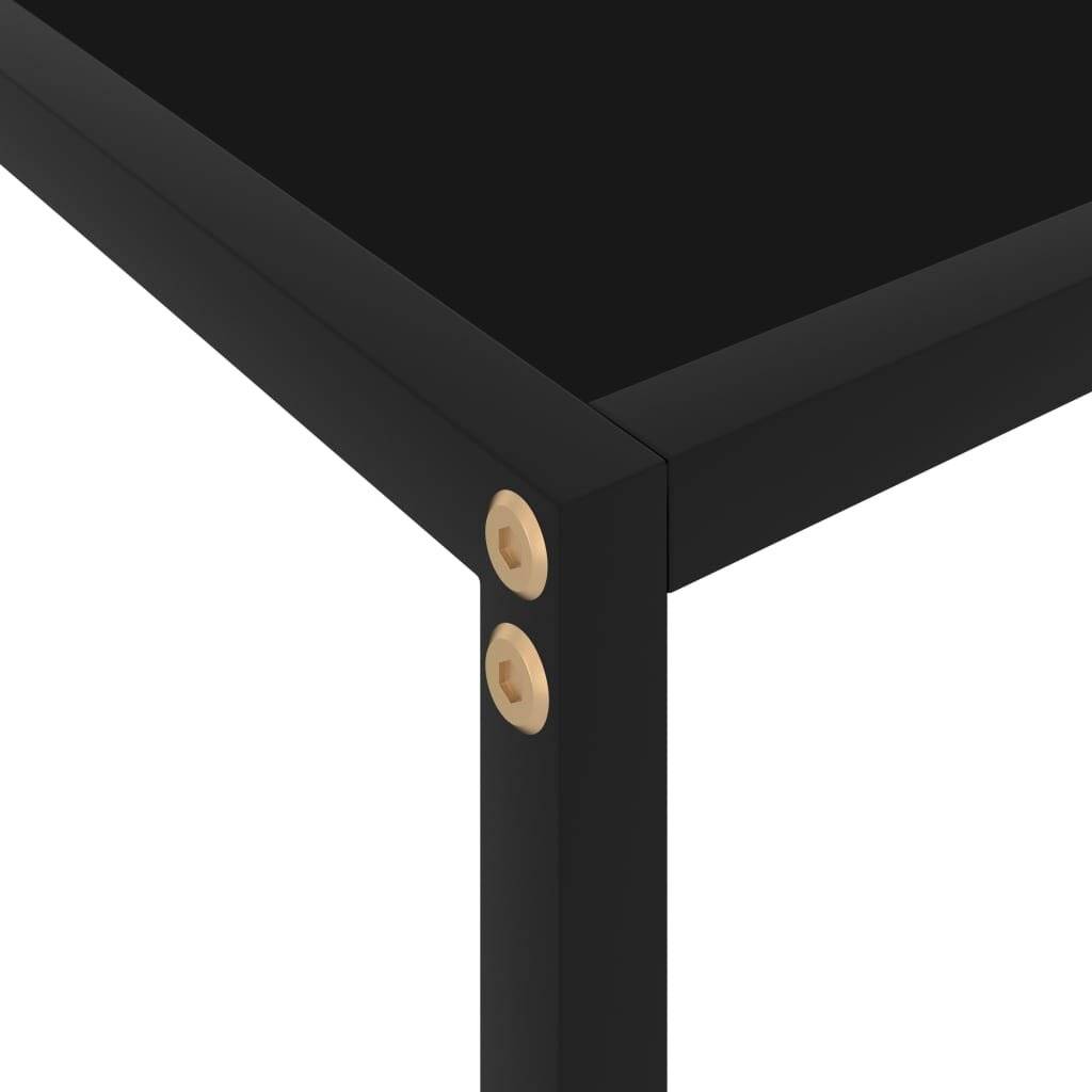 Konsolentisch Schwarz 100x35x75 cm Hartglas-4