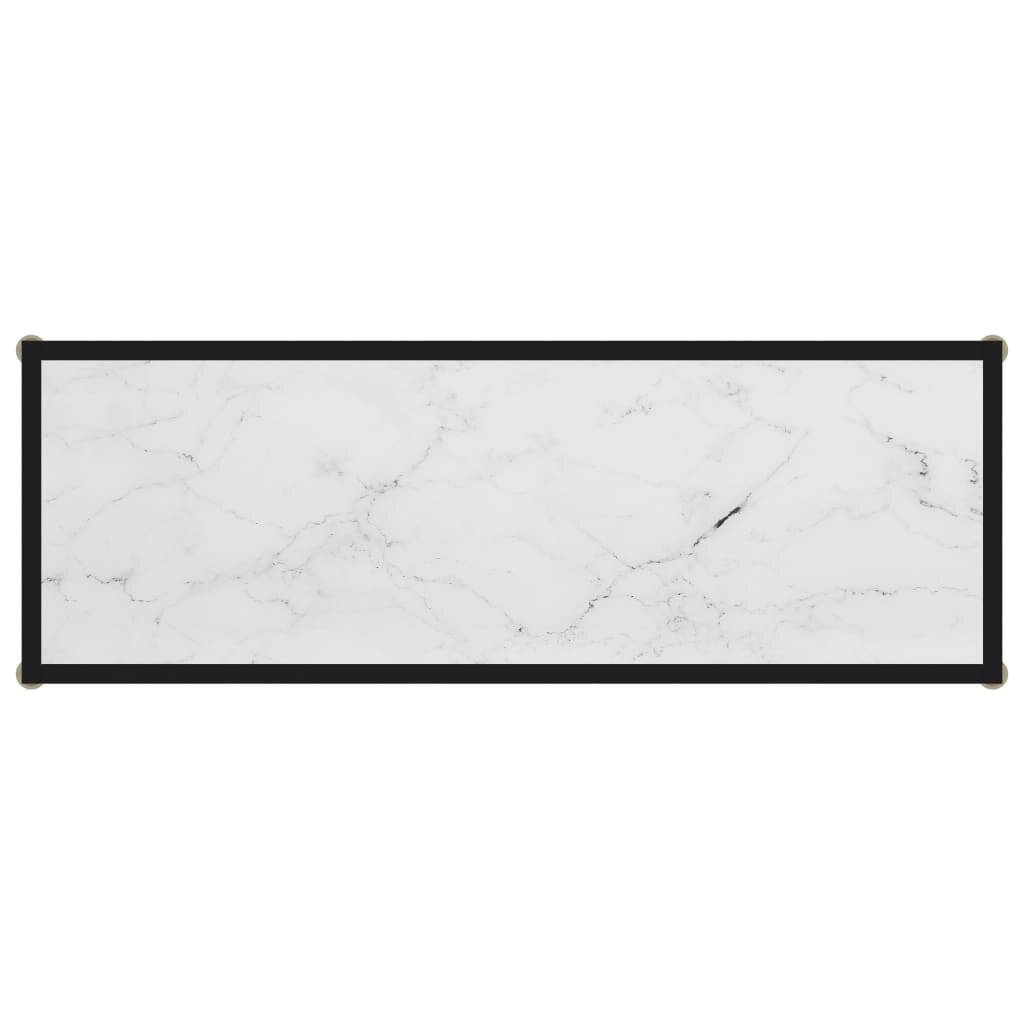 Konsolentisch Weiß 100x35x75 cm Hartglas-3