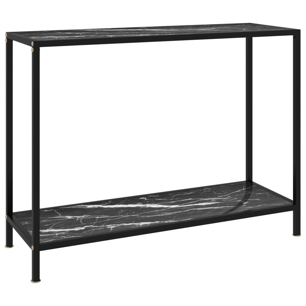 Konsolentisch Schwarz 100x35x75 cm Hartglas-0
