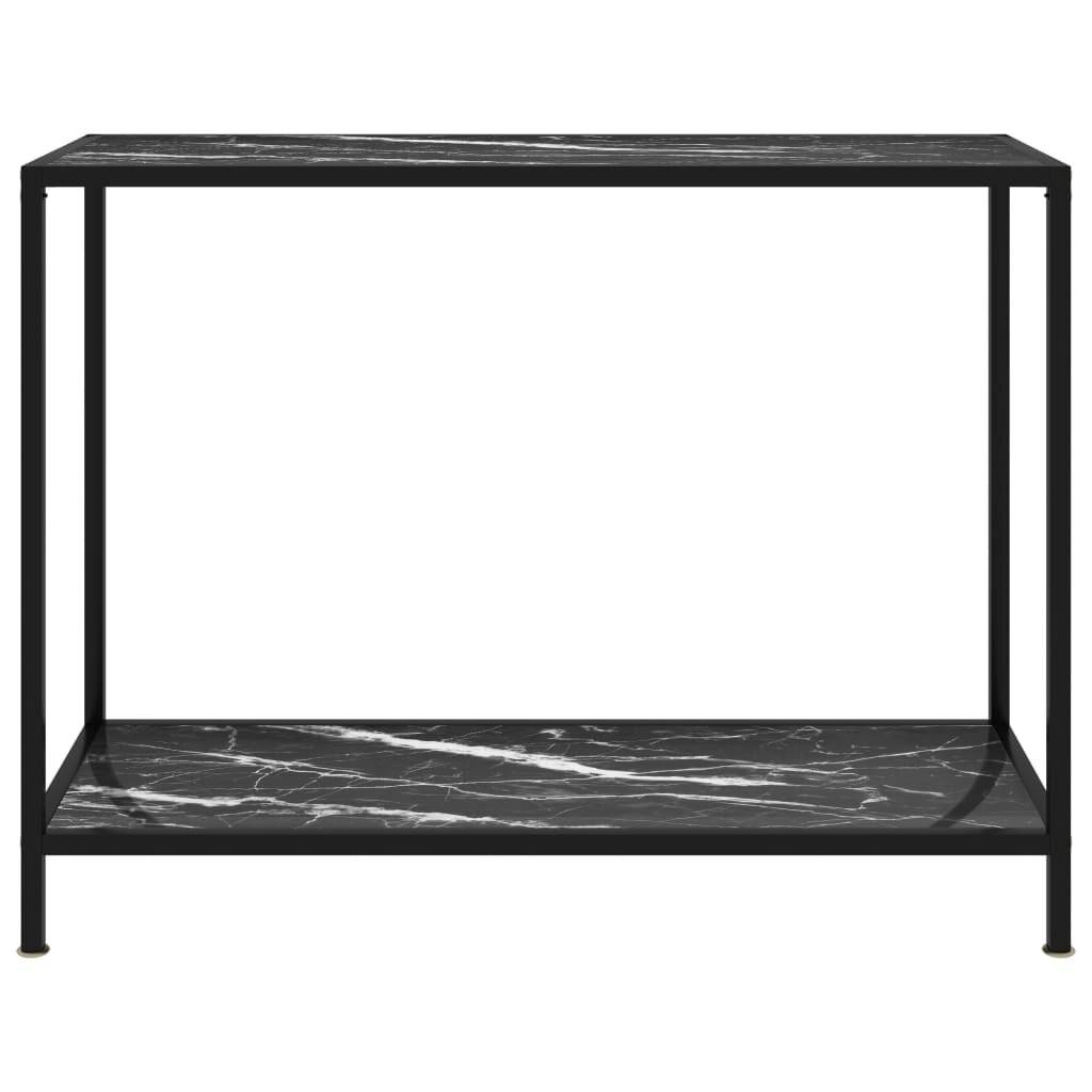 Konsolentisch Schwarz 100x35x75 cm Hartglas-1