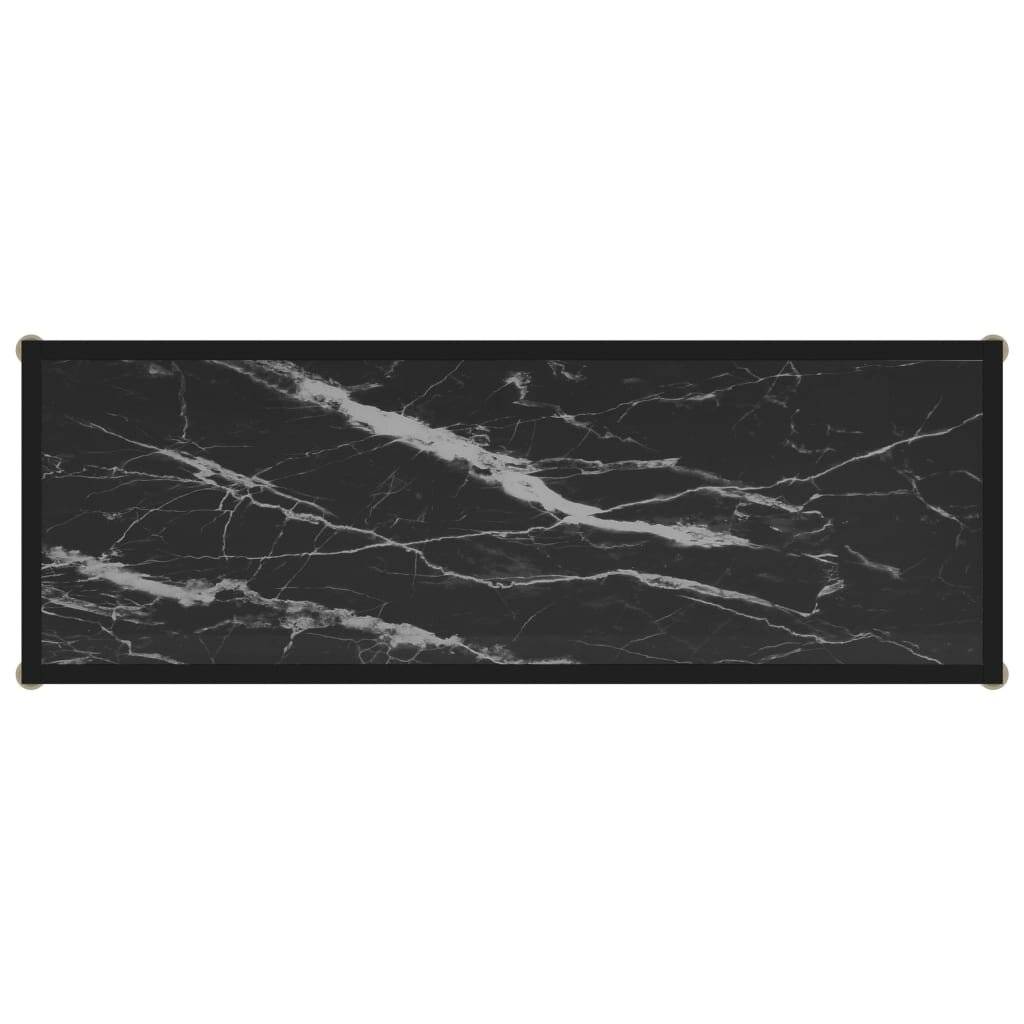 Konsolentisch Schwarz 100x35x75 cm Hartglas-3