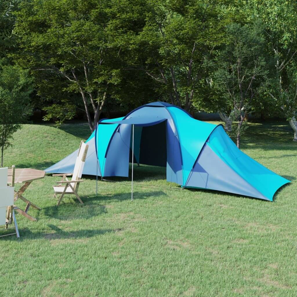 vidaXL Campingzelt 6 Personen Blau und Hellblau-6