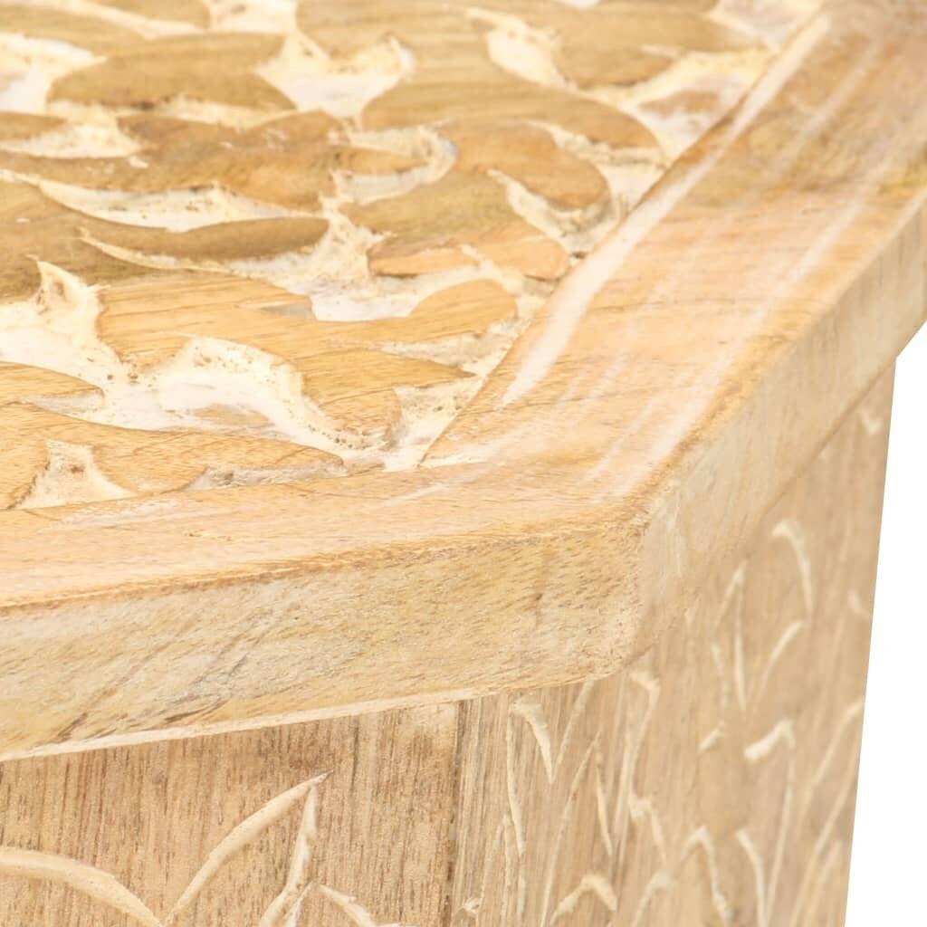 Beistelltisch Ø48 cm Massivholz Mango-5