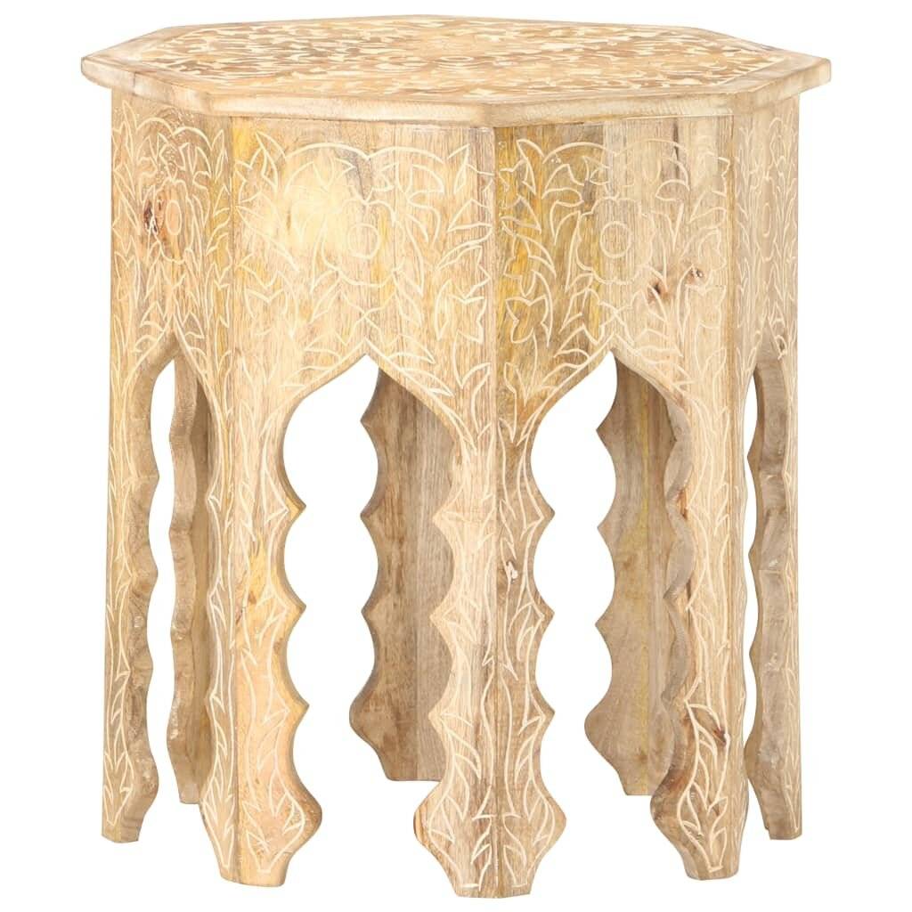 Beistelltisch Ø48 cm Massivholz Mango-0