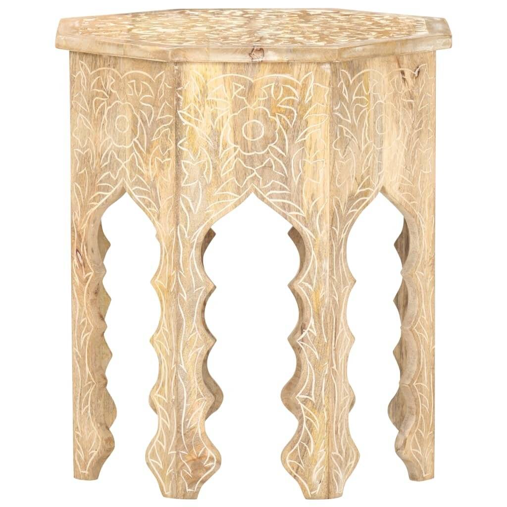 Beistelltisch Ø48 cm Massivholz Mango-2