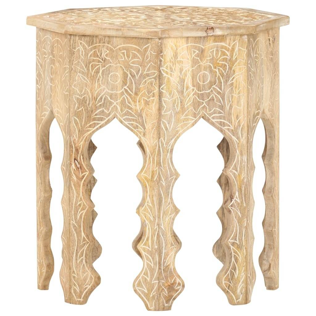 Beistelltisch Ø48 cm Massivholz Mango-3