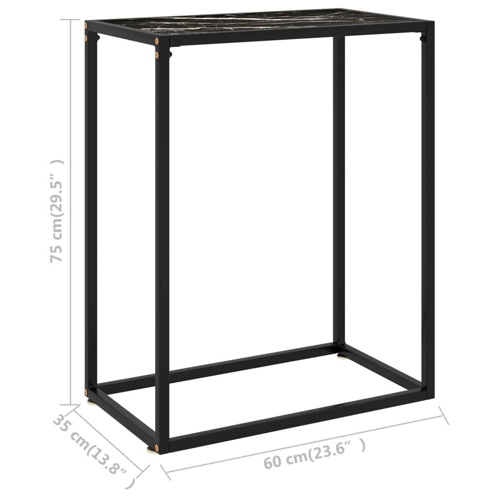 Konsolentisch Schwarz 60x35x75 cm Hartglas-5