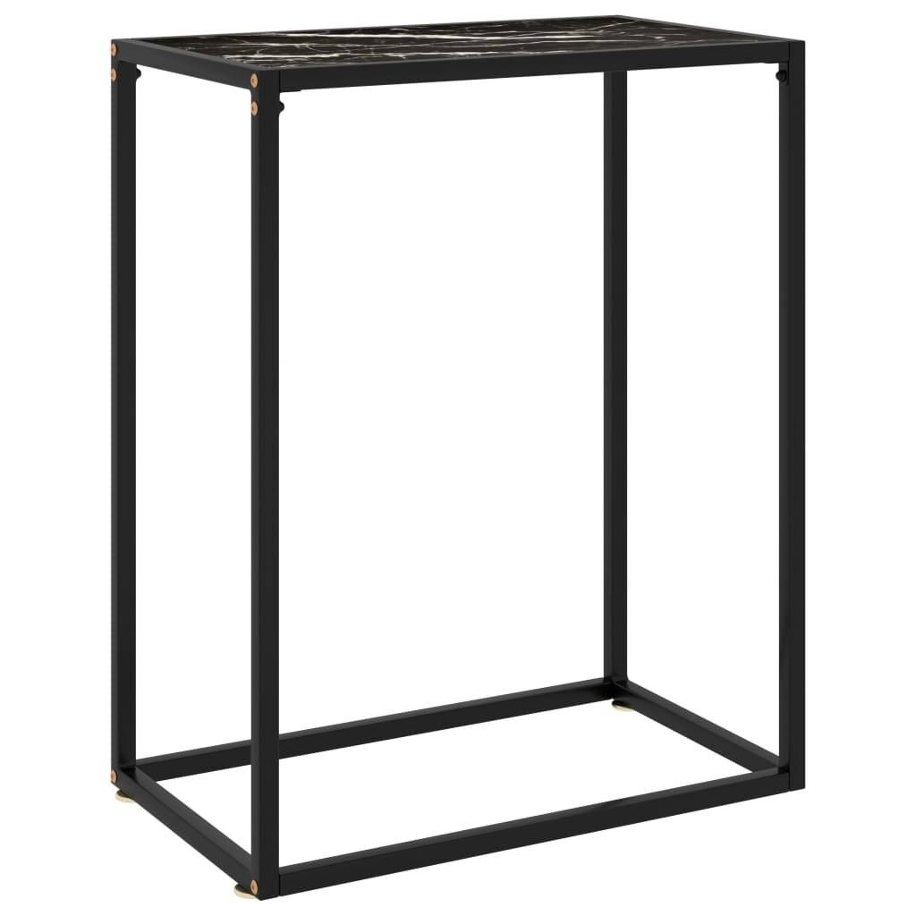 Konsolentisch Schwarz 60x35x75 cm Hartglas-0