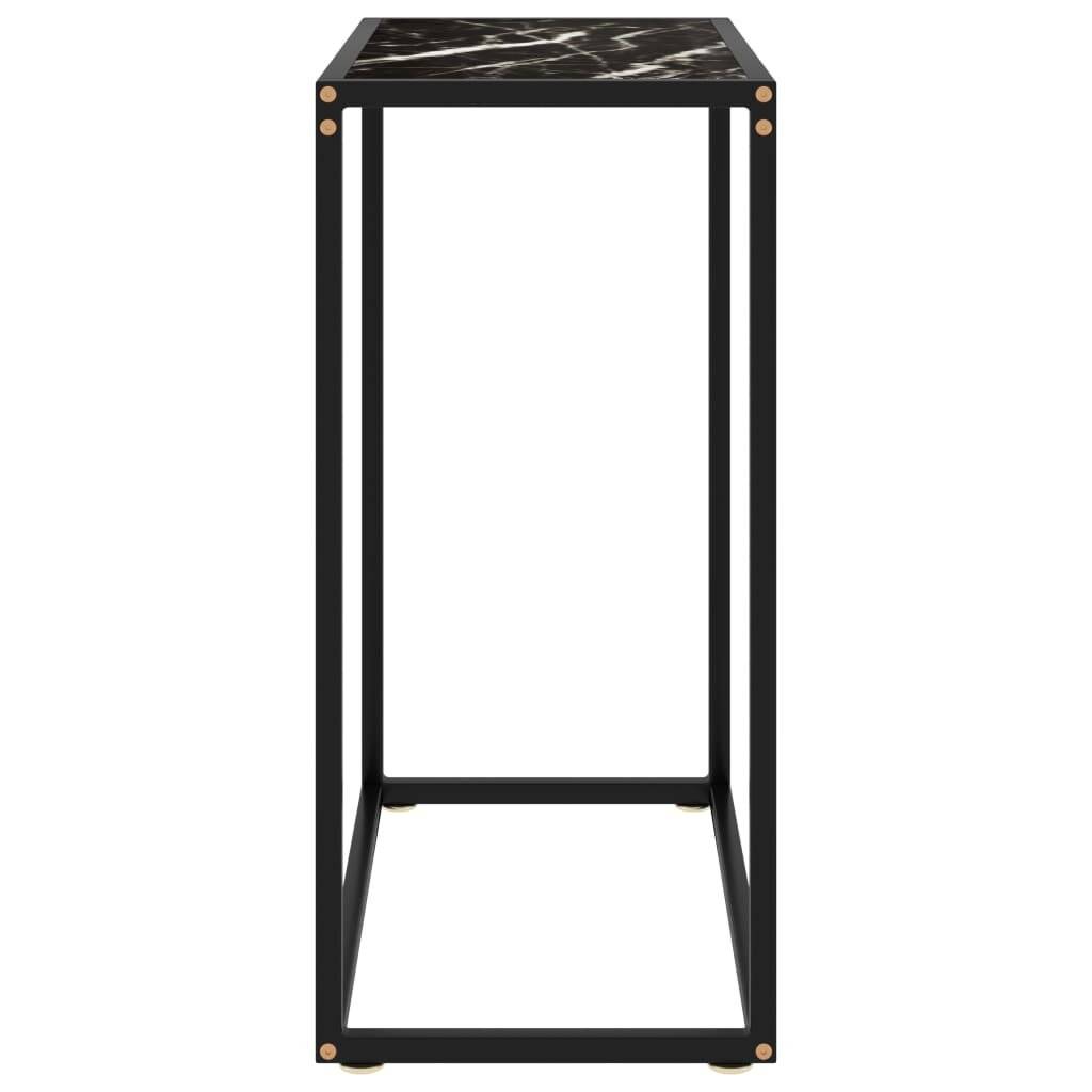 Konsolentisch Schwarz 60x35x75 cm Hartglas-2