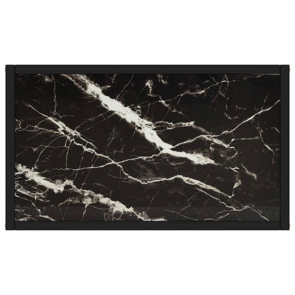 Konsolentisch Schwarz 60x35x75 cm Hartglas-3