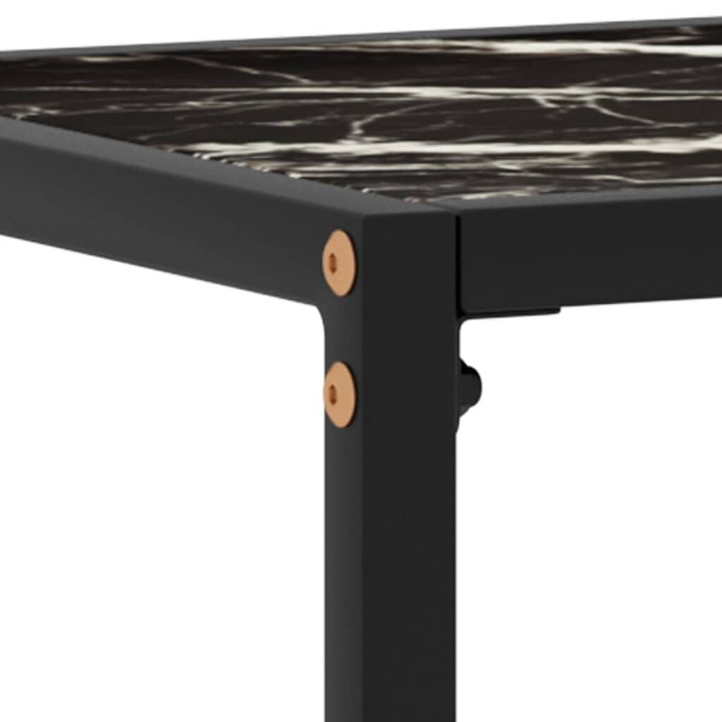 Konsolentisch Schwarz 60x35x75 cm Hartglas-4