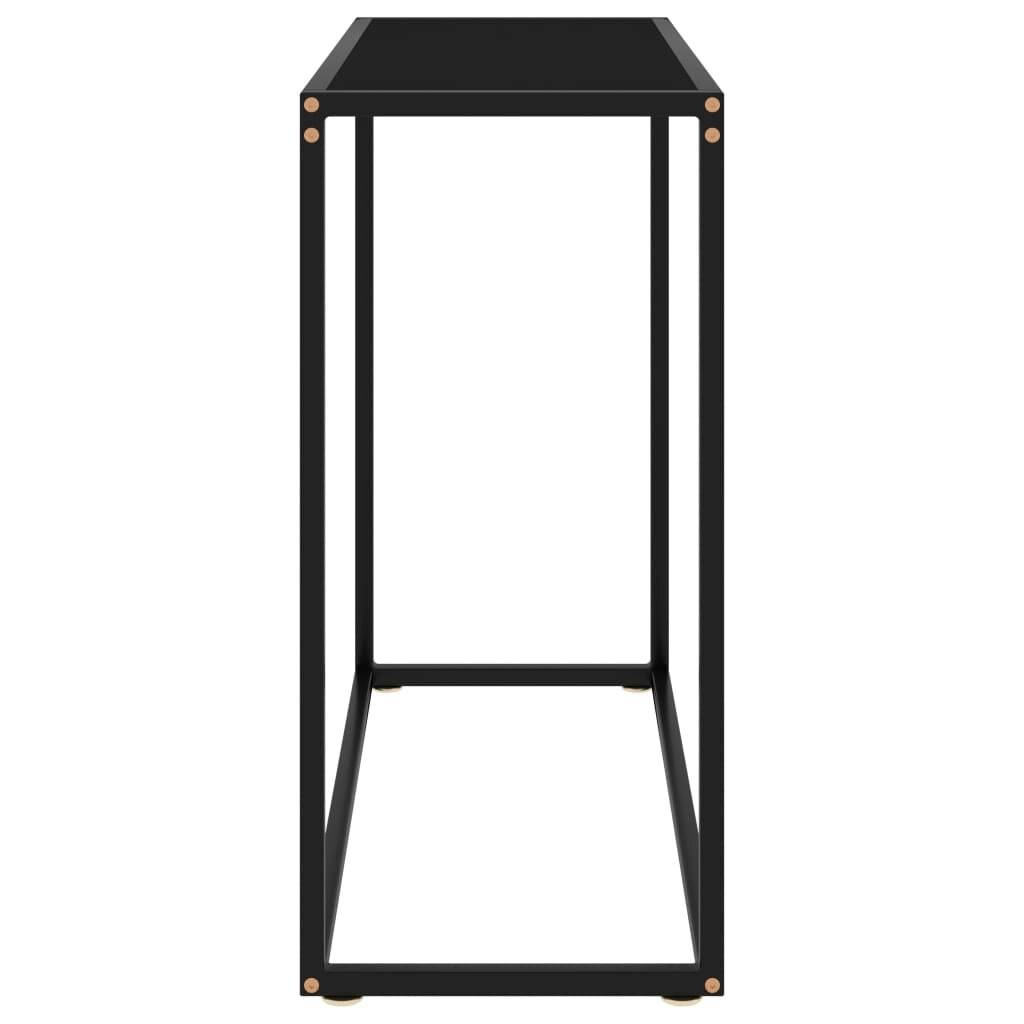 Konsolentisch Schwarz 80x35x75 cm Hartglas-2
