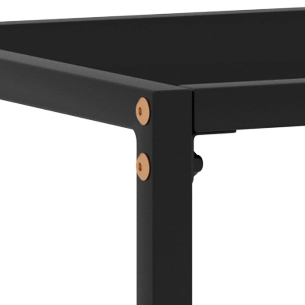 Konsolentisch Schwarz 80x35x75 cm Hartglas-4