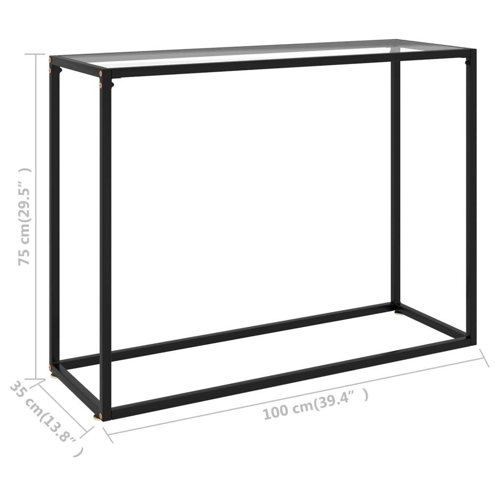 Konsolentisch Transparent 100x35x75 cm Hartglas-5
