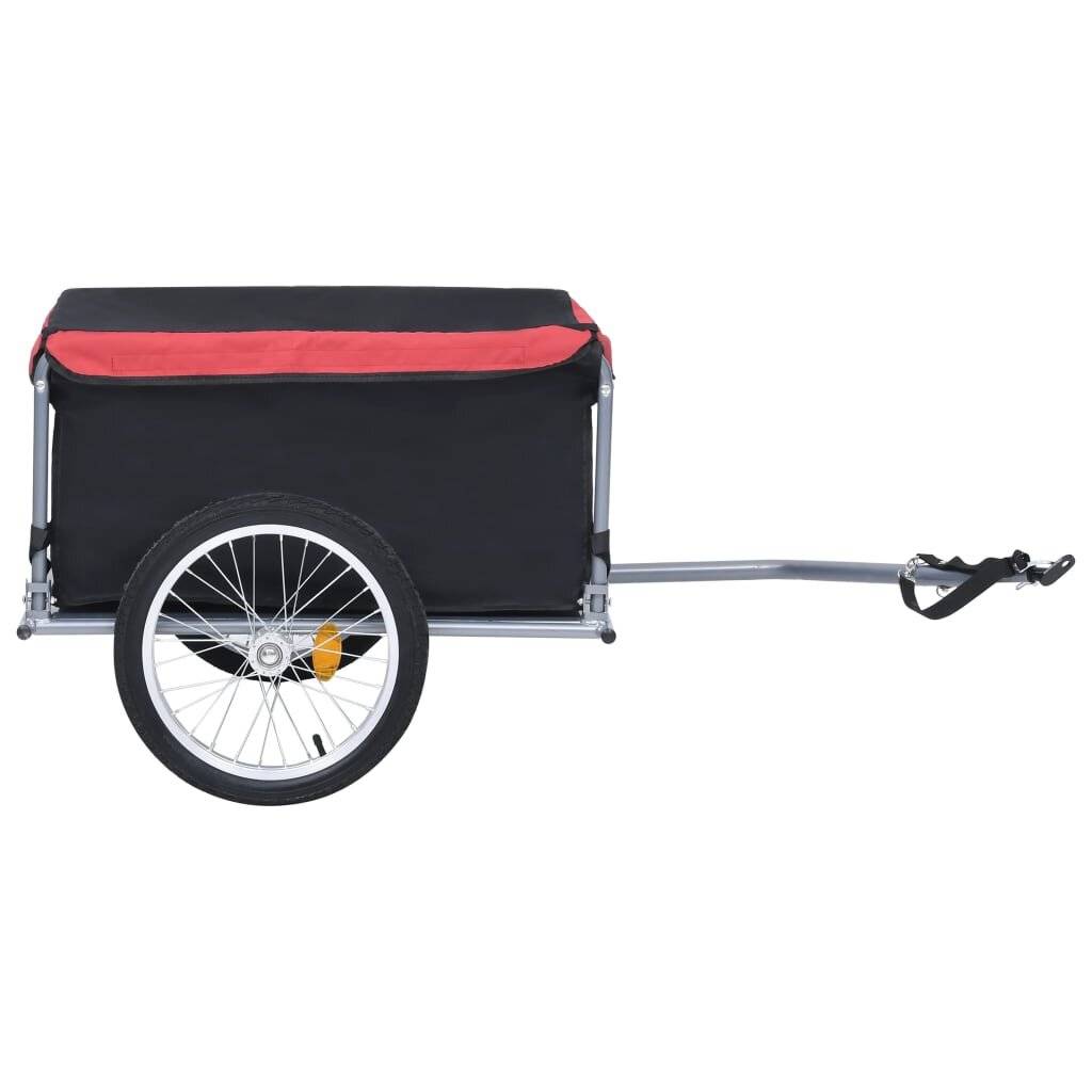 Fahrrad-Lastenanhänger Schwarz und Rot 65 kg-1