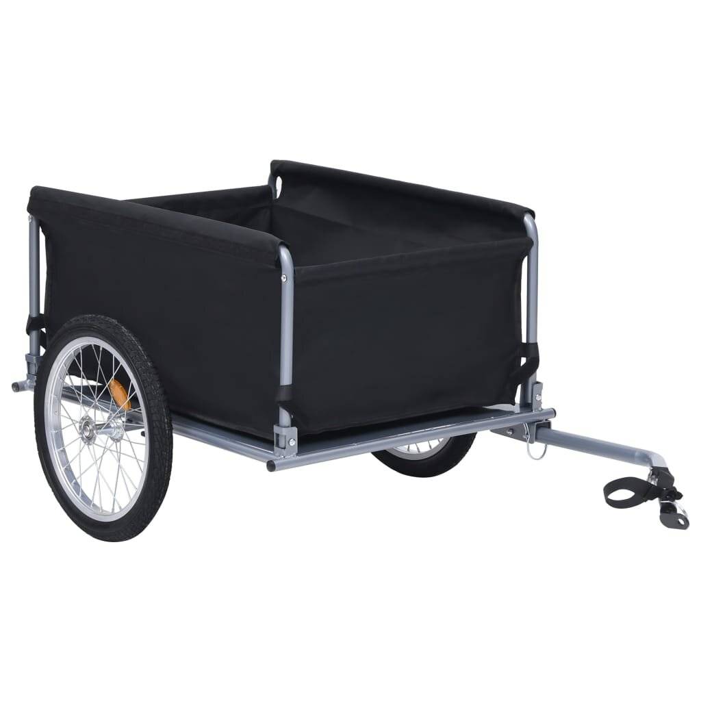 Fahrrad-Lastenanhänger Schwarz und Rot 65 kg-3